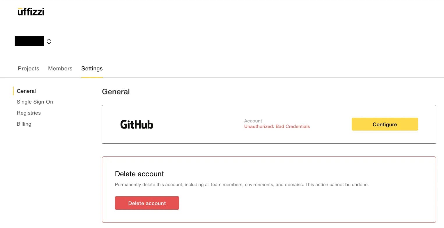 GitHub Integration Error