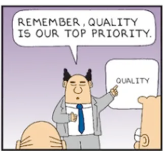 Dilbert cartoon on quality